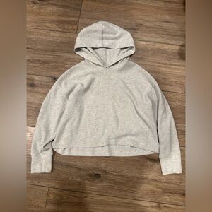 Old Navy Girls Ribbed Hoodie Size M 8 Gray Long Sleeve Pullover